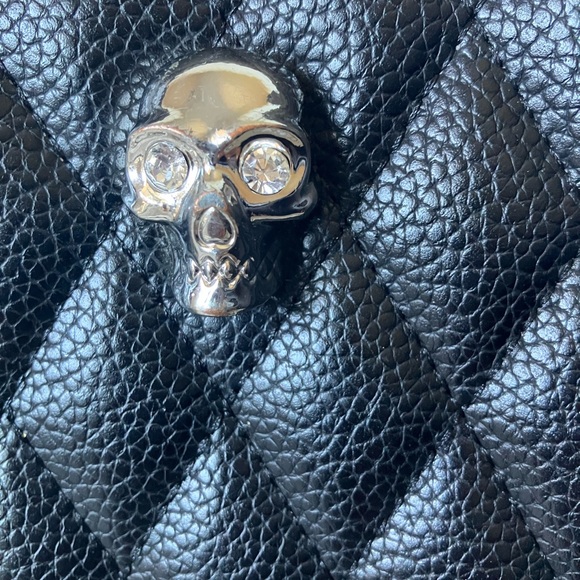 Lux de Ville Elvira Black Coffin Purse Bag Backpack Halloween Goth AS IS USED - Picture 2 of 7